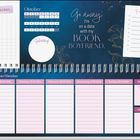 "Kalender mit Habit-Tracker und To-do-Liste. Oktober-Kalender. Text: 'Go away, I'm on a date with my BOOK BOYFRIEND.'"