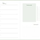 „März“, Wochentage, „Wochenziele“, „To do's“, „Notizen“. Links Tage mit Linien, rechts Kästchen und Punktraster.