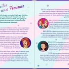 "Bibi Blocksberg ist eigentlich ein ganz normales 13-jähriges Mädchen..." Darstellungen von Figuren mit kurzen Beschreibungen.