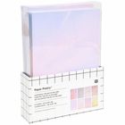 Text: "Paper Poetry* Kartenset The Sky is the Limit." Verpackung mit Karten in Pastelltönen, quadratisches Design.