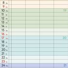 Kalender für Mai 2027 mit Wochentagen und Datumsangaben. Notizenbereich unten. Bunte, horizontale Streifen.