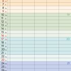 Kalender für Mai 2027, Wochenbeginn Montag, Feiertage: 1., 6., 9., 12., 15., 16., 19., 27. In blassen Pastellfarben.