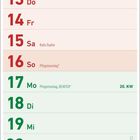 Kalender für Mai mit Feiertagen: 1. Mai - Tag der Arbeit, 13. Mai - Christi Himmelfahrt, 24. Mai - Pfingstmontag.