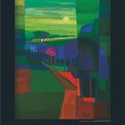 Unten steht eine Zahlenreihe von 1 bis 31 und die Zahl 05. Oben ist eine bunte abstrakte Landschaftsillustration.