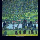 Gustav Klimt, Slope in a Forest on Attersee Lake, 1917. Kalender mit Datumszahlen und Naturillustration.