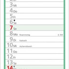 FEBRUAR steht unten in Grün. Oben gelber Winterjasmin im Schnee in einem Topf, umrandet von grünem Rahmen.