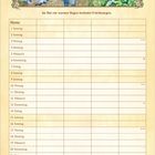 Im Mai ein warmer Regen bedeutet Früchtsegen. Kalender für Mai 2027. Illustration: Hofszene mit Tieren.