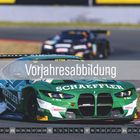 Text: "Vorjahresabbildung", "05". Ein grünes Rennauto von Schaeffler auf einer Rennstrecke, ein weiteres Auto im Hintergrund.