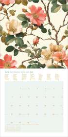 Kalenderblatt für Juni. Tage in mehreren Sprachen. Illustration von Rosenblüten in Rot und Weiß mit grünen Blättern.