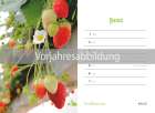 "Vorjahresabbildung", Juni-Kalender mit Erdbeeren. Montag bis Sonntag, Tag der Umwelt am 5. Juni.