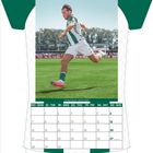 "Olivier Deman *06.04.2000" steht unter einem Foto eines Fußballspielers in grün-weißem Trikot im Kalenderdesign.