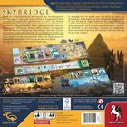 "Skybridge", Anleitung und Informationen zu einem Spiel mit Karten, Spielplan und Figuren. Pegasus Spiele Logo unten rechts.