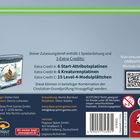 Zulassungsbrief mit 3 Extra Credits: Start-Attributsplatten, Kreaturenplattinen, Level-4-Modulplättchen. Pegasus Spiele Logo.