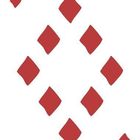 Oben links und unten rechts steht "8". In der Mitte sind acht rote Rauten symmetrisch angeordnet.