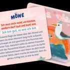 MÖWE: Ich muss mich nicht verstecken, sondern darf laut und bunt sein. Ich bin gut, so wie ich bin. Illustration: Möwe mit Hut.