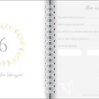 "Alles über mich" Eintrag mit Fragen zu Glück, Lieblingsort, Berufswunsch. Links Zahl 6 und Text "mein sechstes Lebensjahr".