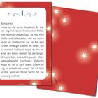 Ein roter Hintergrund mit leuchtenden Sternen. Text: "1. Moingiorno! Heute ist der erste Dezember..."