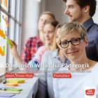 Don Bosco Verlag für Pädagogik. Menschen arbeiten zusammen, umgeben von bunten Haftnotizen. Logo unten rechts.