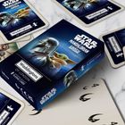 "Star Wars Mandalorian Grogu", "Waddingtons of London", Spielkarten mit Mandalorianer und Grogu-Illustration.