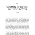 89  
'WOMEN OF BRITAIN SAY "GO!"' POSTER  
1915  
Text über Glasgows Wachstum im 18. und 19. Jahrhundert.