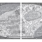 Karte mit "Badlands", "Kingsland", "The Five Clans", "Cohdor", "Maska", "Kossfield", "Lillet", "Hanook" und "Mount Haines".
