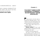 Seite 10: "He wanted to see it again."
Seite 11: Kapitel 1, "YOU DON'T NEED A SPECIAL OCCASION TO DRESS UP AS AN ASTRONAUT DINOSAUR WRANGLER!"