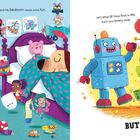 "We are joyful fairies and this bedroom needs some fun." "Let's bring all these toys to life, each and every one." Verspielte Szene mit Spielzeugen und Feen.