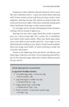 Überschrift: THE BLOOD SUGAR SEQUENCE. Text über Dopamin und proteinreiche Frühstücksbeispiele für stabile Energie.