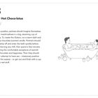 Nummer 3: The Hot Choco-lotus. Zeichnung von zwei Personen in einer Badewanne, umgeben von Kerzen.