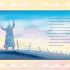 Texte: "Fritz up on the parapet, and another..." Illustration: Ein Soldat winkt mit Flasche, steht vor Stacheldraht, Himmel im Hintergrund.