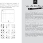 Texte: "Scene 5: The Quiet of the Grave", "PUZZLE 3", Puzzleanleitung, Zahlen im Gitter: "2", "3". Unten verschiedene 2x2-Zahlblöcke.