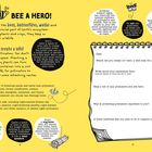 "Bee a Hero! Pollinators like bees, butterflies, moths, and beetles are vital. Create a wild area for them. Tips: include diverse plants."