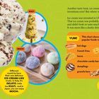 „Different countries have ICE-CREAM-LIKE treats. Italy: GELATO. India: KULFI. Japan: MOCHI.“ Eiswaffel mit drei Kugeln.