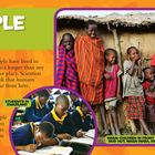 THE PEOPLE. Our ancient origins. Africa. Masai houses are usually circular or star-shaped. Nairobi, Kenya. Students in Swaziland. Masai children in front of a mud hut, Masai Mara, Kenya.  
