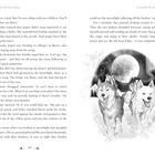 "Greenwild: The Frozen King" auf beiden Seiten. Unten: Seite 164. Zwei Huskys im Vordergrund, Menschen im Schnee, Vollmondhintergrund.