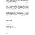 Text im Bild: 

"Misused Calling

Geoff was a poet
but he didn’t know it
and so spent his life
working as a heating engineer
in the Dagenham area."

Der Text beschreibt einen Mann namens Geoff, der seine poetische Berufung nicht erkannte.