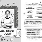 Text: "TRAIN TO GAIN", "When he was seven, Jude began...", "The academy was full...", "The coaches were impressed...".

Szene: Kinder trainieren Fußball. Ein Trainer gibt Anweisungen. Spieler dribbeln und dehnen sich.