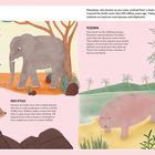 "Meet the Manatee", "STAYING AFLOAT", "SUPER SWIMMERS", "BREATHE IN", "WHERE AM I?", "WHO’S TOES ARE THOSE?"; Zeichnung: Seekuh im Wasser.