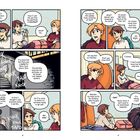 Zwei Personen sprechen über eine vermeintlich heimgesuchte Wohnung und vermissen einen Freund nicht. Ein Treppenhaus wird gezeigt.