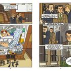 "He was in New York...", "He was about to battle...", "The match was billed...", "A potential turning point...", Illustration: Männer und Gebäude.