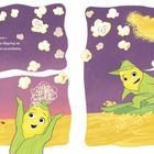 Text: „Some of them dreamed of being stars...“, „Polenta, baby!“. Illustration: Maiskolben träumt von Popcorn und Polenta.