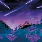 "In the dark the stars reveal themselves so, so, so far away." Menschen liegen auf Decken und schauen in den Sternenhimmel.