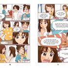 Ein Comic mit Mädchen, die über eine Reise nach Japan sprechen. Sie diskutieren Bedenken und Vorfreude auf die Reise.