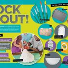 "ROCK OUT! MAKE YOUR OWN VOLCANO" gefolgt von Anleitungen und benötigten Materialien für ein Vulkanexperiment.