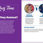 „Quiz Time: Are They Related?“ – Test Ihr Wissen über Nachnamen mit Sabrina und John Carpenter. Sind sie verwandt? Nein!