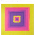 10 AUGUST·TUESDAY·2027. Jilli Blackwood, *Voyage*, 2001. Bunte konzentrische Quadrate in Gelb, Rosa und Violett.