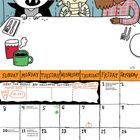 Oktober-Kalender, Monster-Café-Thema, Sprechblasen: "I'm ready for a bite!", "Mummy", "Wolf it down".