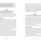 Seite 74: "Lie #2 Practice doesn't make perfect..."  
Seite 75: "Lie #3 How you do anything is how you do everything."