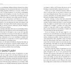 Text: "YOUR SANCTUARY"  
Ein Text beschreibt die Wichtigkeit eines persönlichen Rückzugsortes zur Selbstreflexion und Heilung.