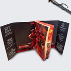 Texte: „COULD NOT PUT IT DOWN“, „FIVE BIG FAT STARS“, „UNPUTDOWNABLE“. Illustration: Rotes, dynamisches Design mit Gebäuden.